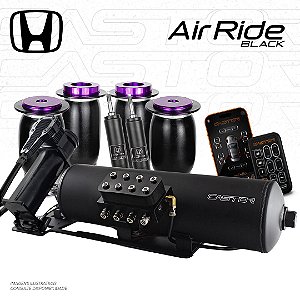 KIT 2 / AirRide Black Montado e Testado + Cilindro de Alumínio - 8mm | Honda
