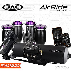 KIT 2 / AirRide Black Montado e Testado + Cilindro de Alumínio - 8mm | Jac