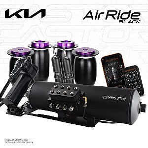 KIT 2 / AirRide Black Montado e Testado + Cilindro de Alumínio - 8mm | Kia