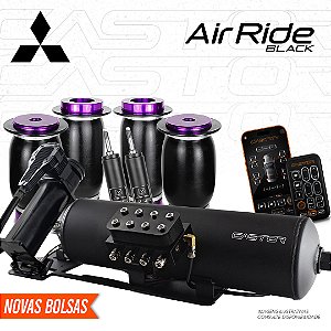 KIT 2 / AirRide Black Montado e Testado + Cilindro de Alumínio - 8mm | Mitsubishi