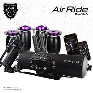 KIT 2 / AirRide Black Montado e Testado + Cilindro de Alumínio - 8mm | Peugeot
