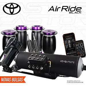 KIT 2 / AirRide Black Montado e Testado + Cilindro de Alumínio - 8mm | Toyota
