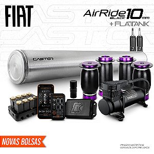 KIT 3 / AirRide Black 10mm + FlatTank | Fiat