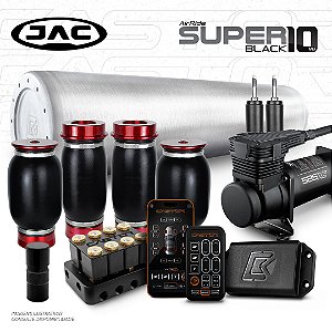 KIT 4 / AirRide Super Black 10 + FlatTank + Compressor 585xc | Jac