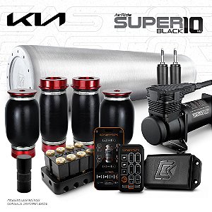 KIT 4 / AirRide Super Black 10 + FlatTank + Compressor 585xc | Kia