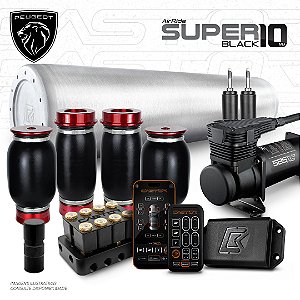 KIT 4 / AirRide Super Black 10 + FlatTank + Compressor 585xc | Peugeot