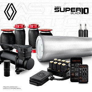 KIT 4 / AirRide Super Black 10 + FlatTank + Compressor 585xc | Renault