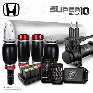 KIT 4 / AirRide Super Black 10 + FlatTank + Compressor 585xc | Honda