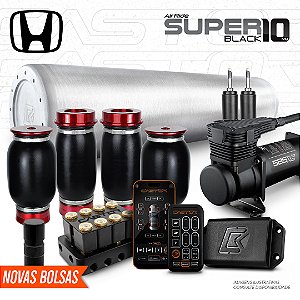 KIT 4 / AirRide Super Black 10 + FlatTank + Compressor 585xc | Honda