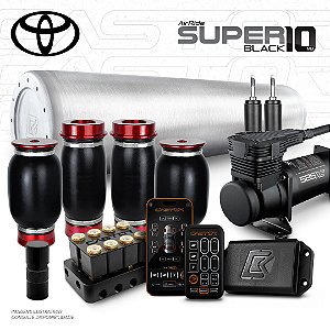 KIT 4 / AirRide Super Black 10 + FlatTank + Compressor 585xc | Toyota