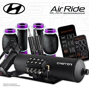 KIT 2 / AirRide Black Montado e Testado + Cilindro de Alumínio - 8mm | Hyundai