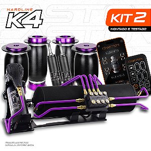 KIT 2 / K4 hardline Montado e Testado + AirRide Black + Cilindro de Alumínio - 8mm