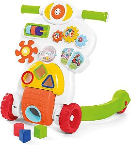 Andador Infantil Bebê Piloto, Branco - Calesita Tateti