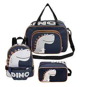 Kit Bolsa Maternidade, Dino, Azul - Mait