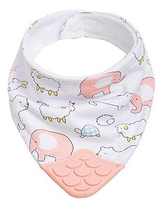 Bandana com Mordedor  - Buba, Animais Rosa