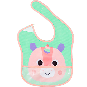 Babador com Bolso Zoo - Buba, Unicórnio