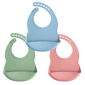 Babador em Silicone, com Pega Migalhas - Buba