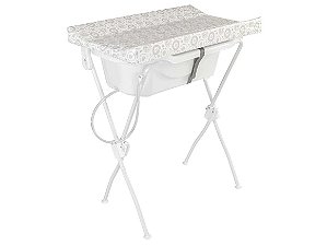 Banheira para Bebê com Trocador Branca, Floripa - Tutti Baby