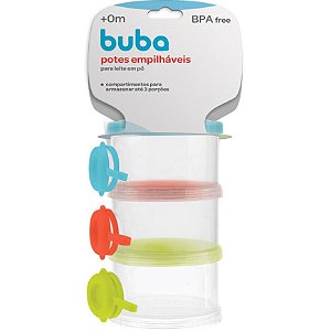 Potes Empilháveis para Leite em Pó - Buba