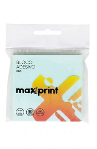 Bloco Adesivo Médio Aqua Linha Hope Maxprint 1 Unidade
