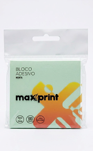 Bloco Adesivo Médio Menta Linha Hope Maxprint 1 Unidade