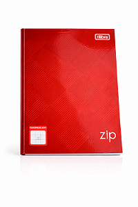 Caderno Brochura 1/4 Quadriculado 0,7mm Zip Vermelho 96 Folhas