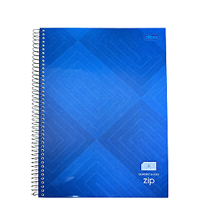 Caderno Universitário Quadriculado 0,5mm Zip Azul 96 Folhas