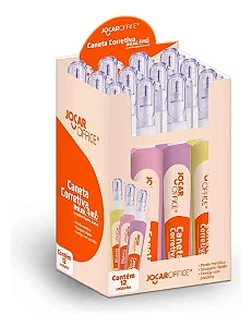 MINI CORRETIVO CANETA 4ML CORPO COLORIDO - DISPLAY C/ 12 UND JOCAR OFFICE