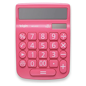 MV-4130 CALC.MESA VISOR 12 DIG. COR ROSA
