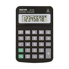 Calculadora de Mesa Preta ZT718 - ZETA