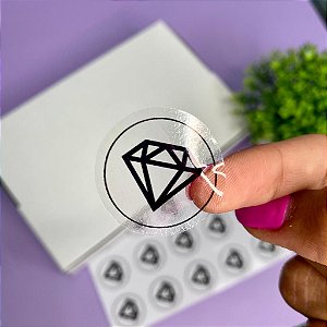 Etiqueta Adesiva Transparente "Diamante"