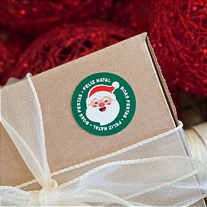 Adesivo Papai Noel Verde - Coleção Natal