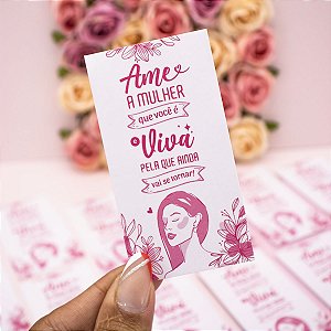 25un Cartão "Ame a Mulher" - Coleção Dia das Mulheres