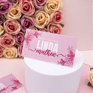 25un Cartão "Linda Mulher" - Coleção Dia das Mulheres