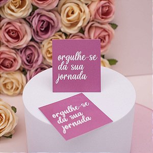 25un Mini Cartão "Sua Jornada" - Coleção Dia das Mulheres