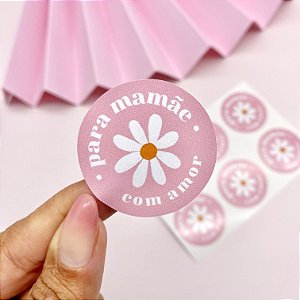 25un Adesivo "Para Mamãe" Rosa - Coleção Dia das Mães