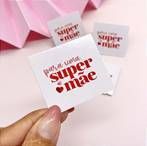 25un Mini Cartão "Super Mãe" - Coleção Dia das Mães