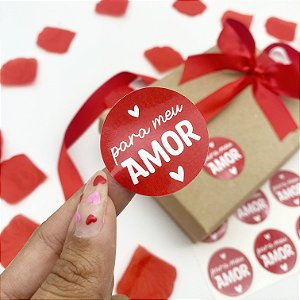 25un Adesivo "Amor" Vermelho - Coleção Dia dos Namorados