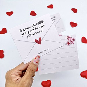 25un Postal  "Bilhete" - Coleção Dia dos Namorados