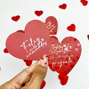 25un Cartão "Coração" - Coleção Dia dos Namorados