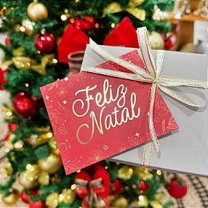 10un Postal Hot Stamping "Feliz Natal" - Coleção Natal 2023