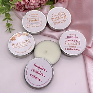 5un Velas Aromáticas Cherry Blossom Frase Surpresa 20g