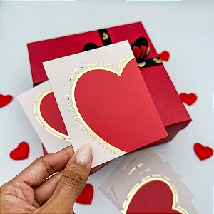 10un Postal Hot Stamping "Coração" - Coleção Dia dos Namorados