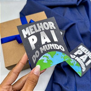 10un Postal Hot Stamping "Melhor Pai do Mundo" - Coleção Dia dos Pais