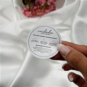 25un Adesivo Cuidados com sua Vela  + Instruções de Uso 5x5cm - Mod 2