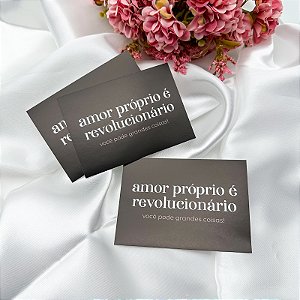 25un Mini Folheto "Amor Próprio é Revolucionário" Preto