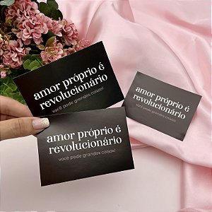 25un Mini Folheto "Amor Próprio é Revolucionário" Preto