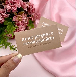 10un Cartão "Amor Próprio é Revolucionário" Nude
