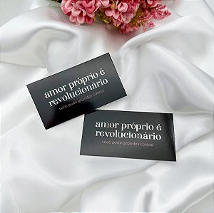 10un Cartão "Amor Próprio é Revolucionário" Preto