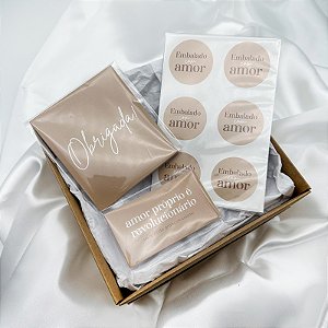 Kit Empreendedor "Obrigada" Nude - 65 peças